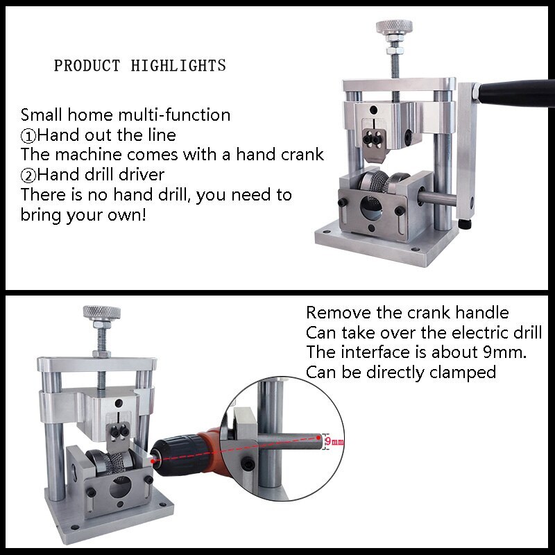 Manual Wire Stripping Machine Waste Copper Wire Home Cable Peeling Machine