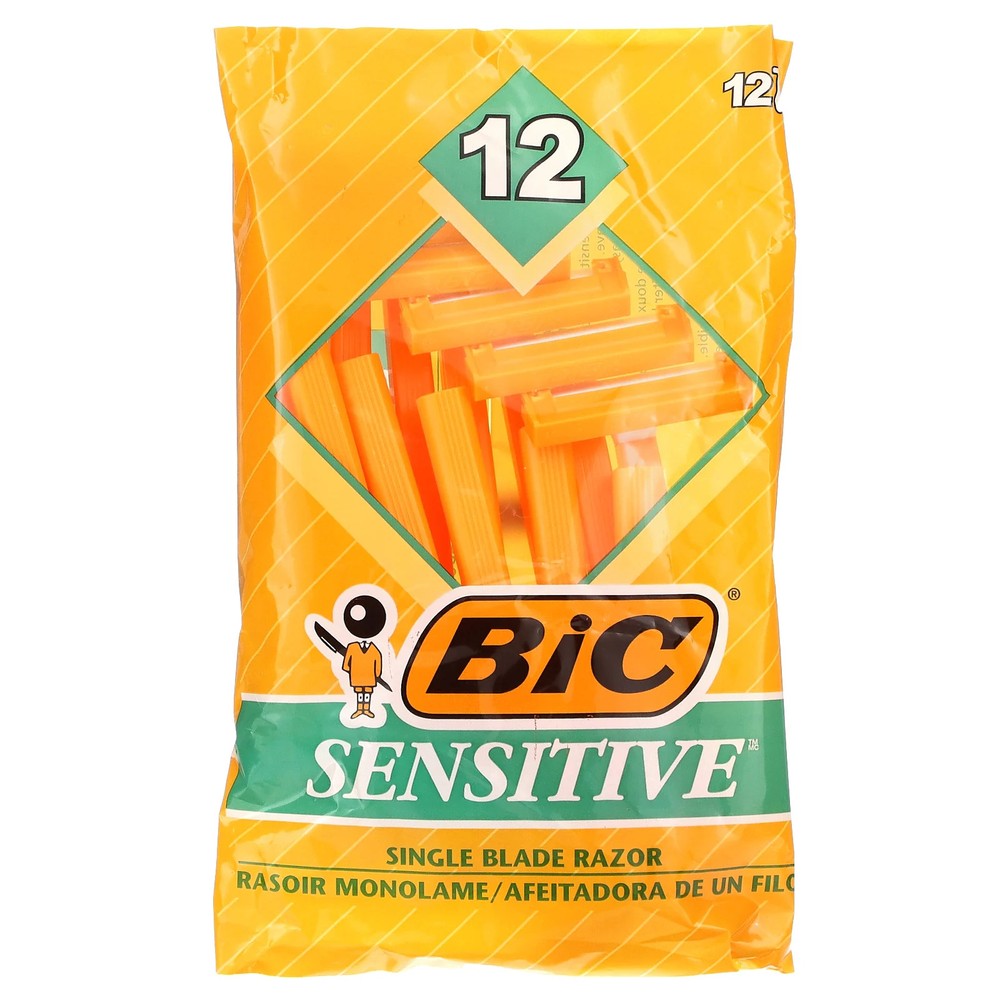 Sensitive, Single Blade Disposable Razors, 12 Razors