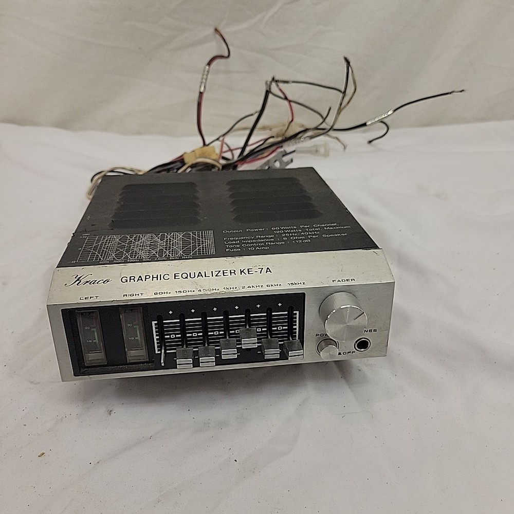 Kraco KE-7A Graphic Equalizer Car Audio Untested As Is