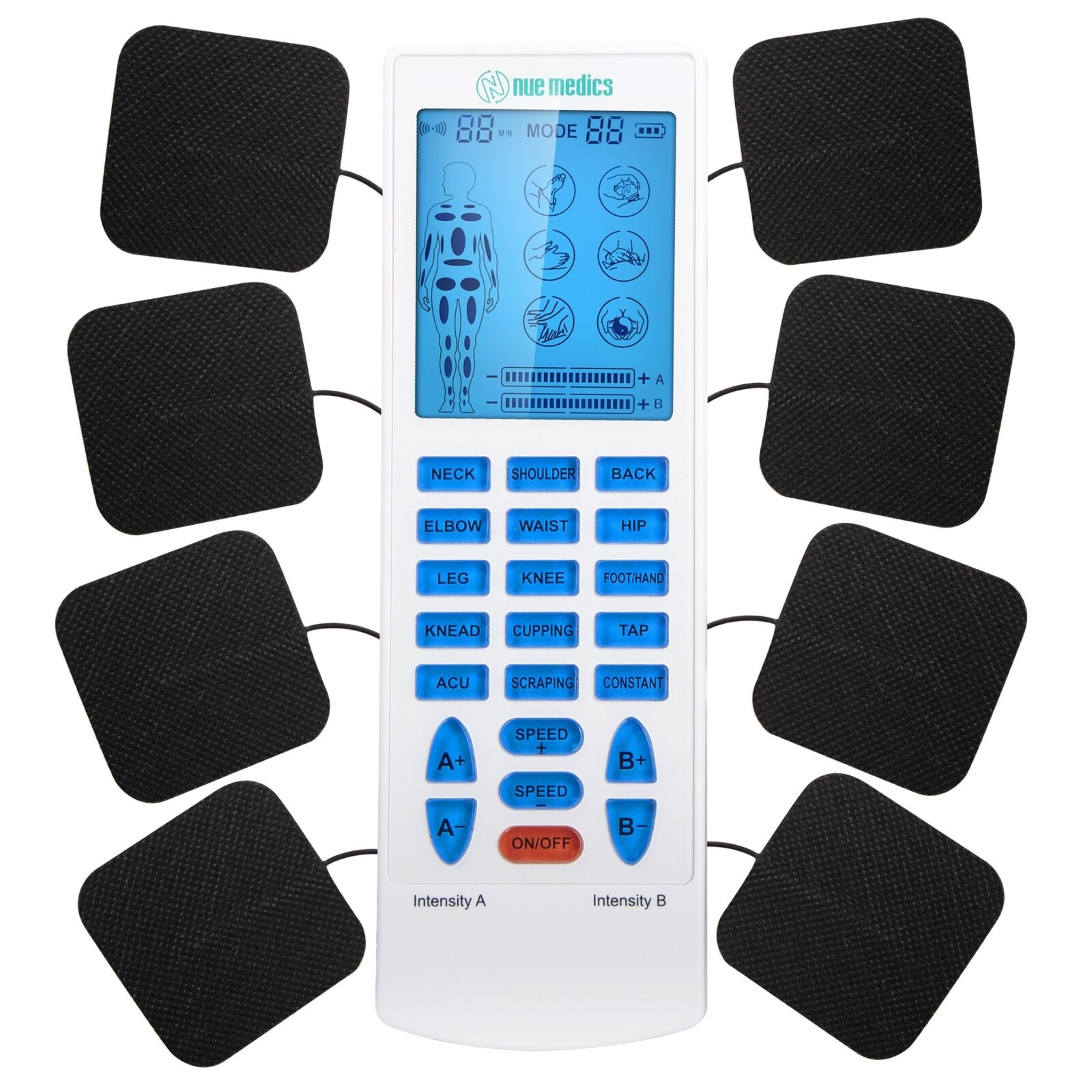Tens Unit Muscle Stimulator Electro Pulse Massager Full Body 4 Channel Device