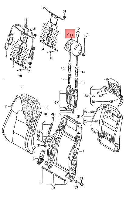 OEM AUDI A8 S8 quattro 4E2 4E8 Head Restraint Adjustable 4E0881903A
