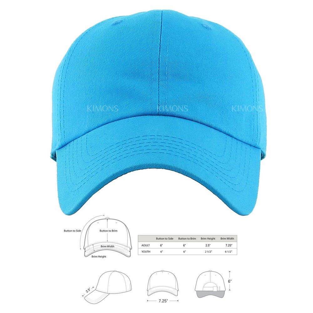 Cotton Plain Solid Baseball Cap Ball Dad Hat Adjustable Washed Men Washed PC II