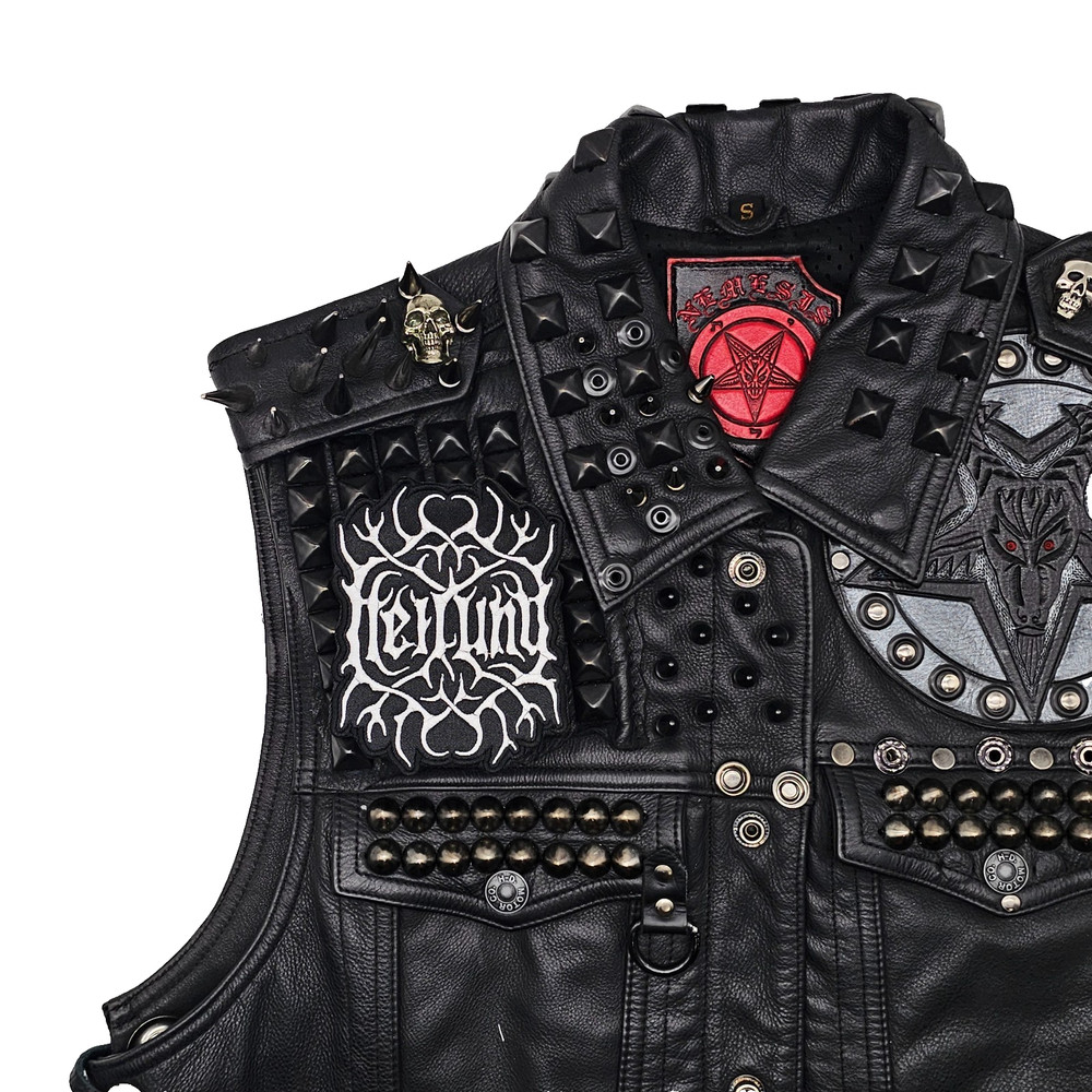 HEILUNG WHITE LOGO (shaped border) EMBROIDERED PATCH