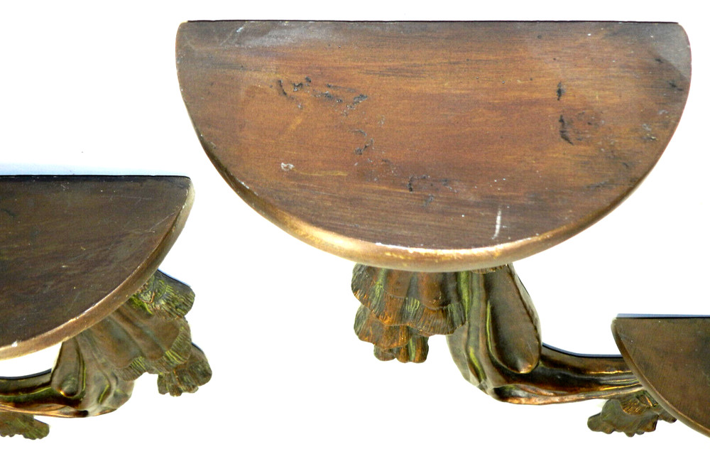 Hollywood Regency Wall Sconce Pair Large