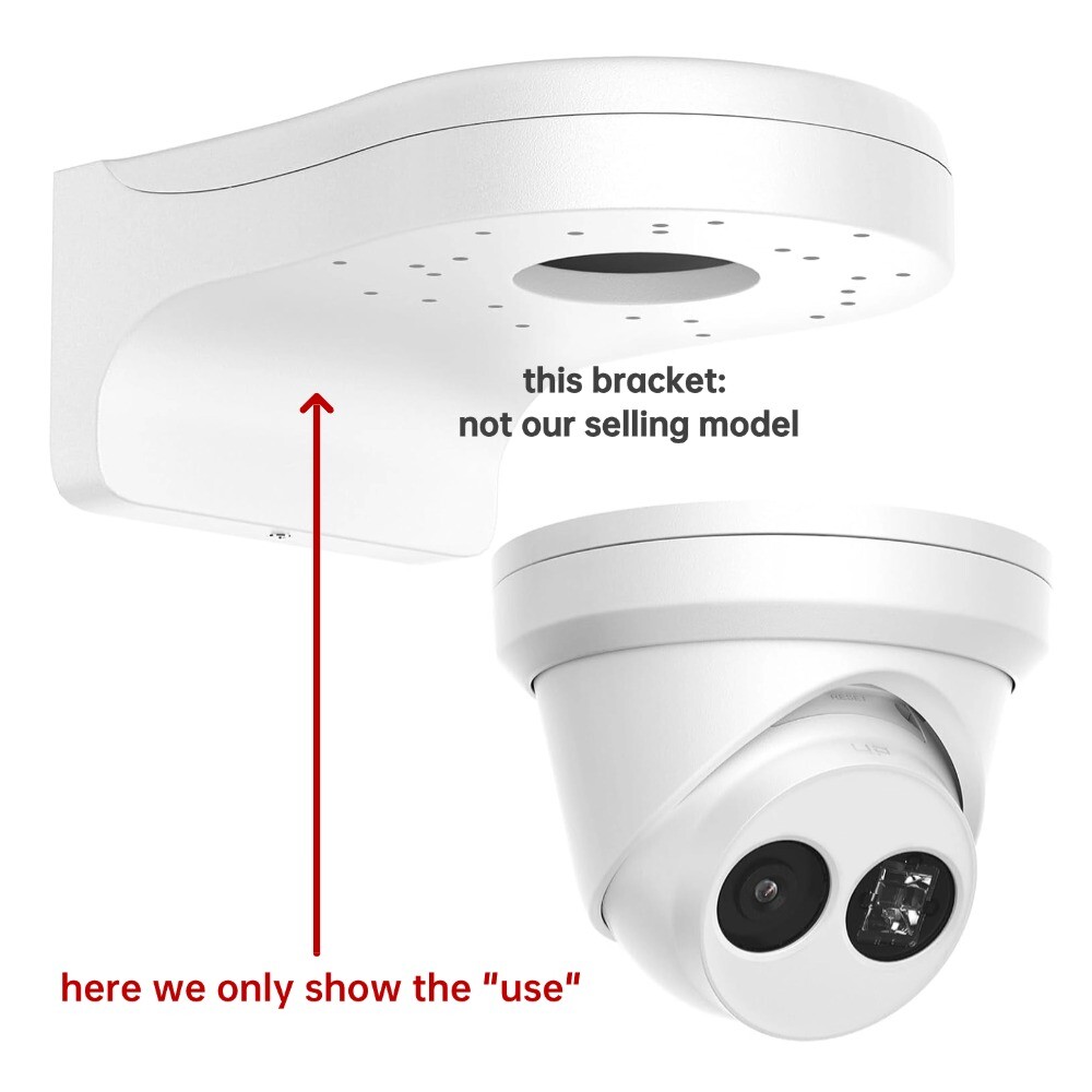 New DS-PFB168W White Wall Mounting Bracket Support Turret Camera & Dome Camera