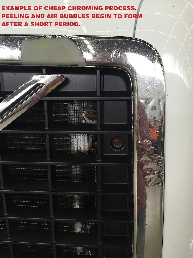 2004-2010 SHADOW BLACK VOLVO VNL Front Grille With BUG SCREEN