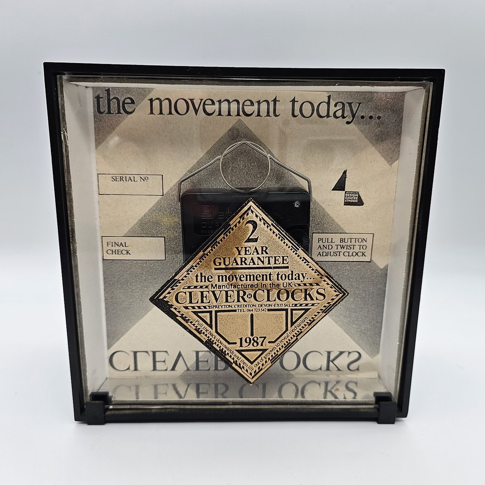 1987 Clever Clocks 3D Saturn Illusion Post Modern Quartz Tested