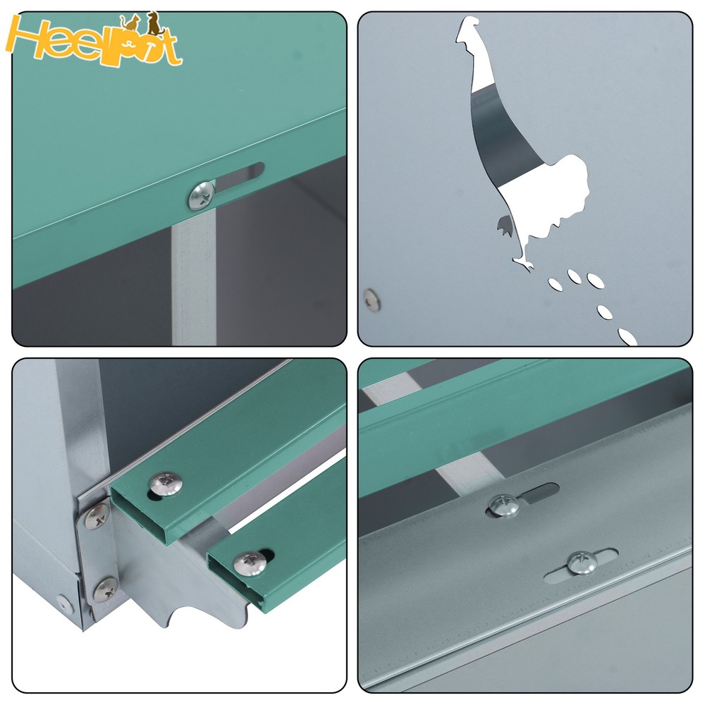 Green 6 Compartments Chickens Egg Laying Box High Quality Materials Nesting Box