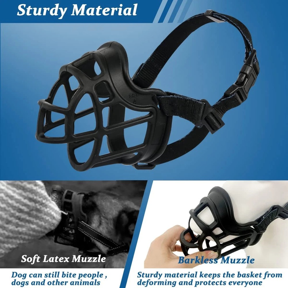 Dog Muzzle, Basket Muzzle Anti Biting Chewing, Sturdy Lightweight Cage Mouth