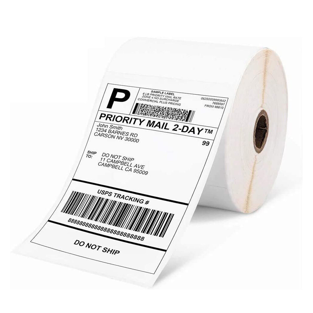 4x6 Thermal Shipping Labels Paper 500/1000X for Zebra & Rollo & Phomemo Printers