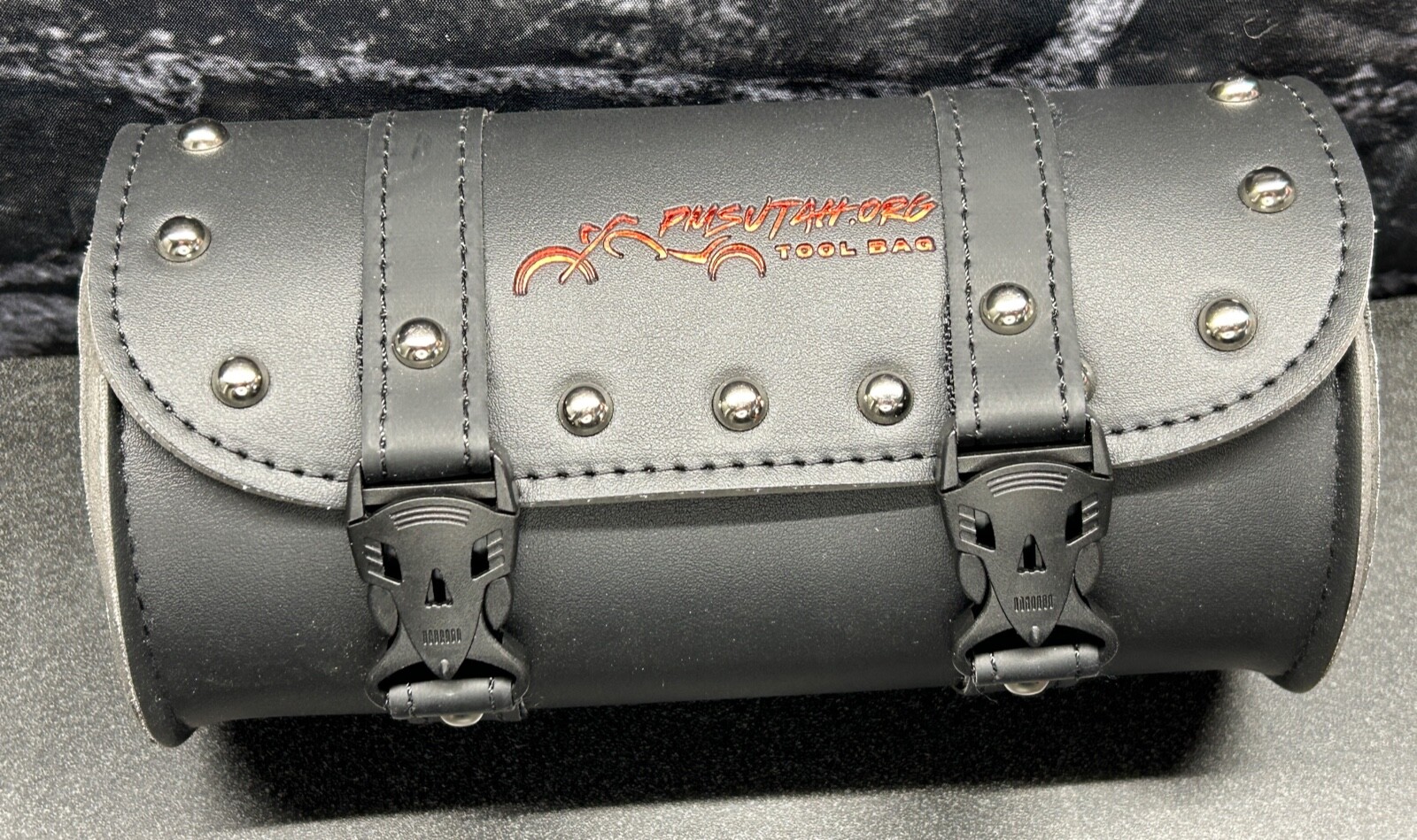 Leather Motorcycle Front Fork Rear Sissy Bar Tool Kit Holder Bag Pouch Storage