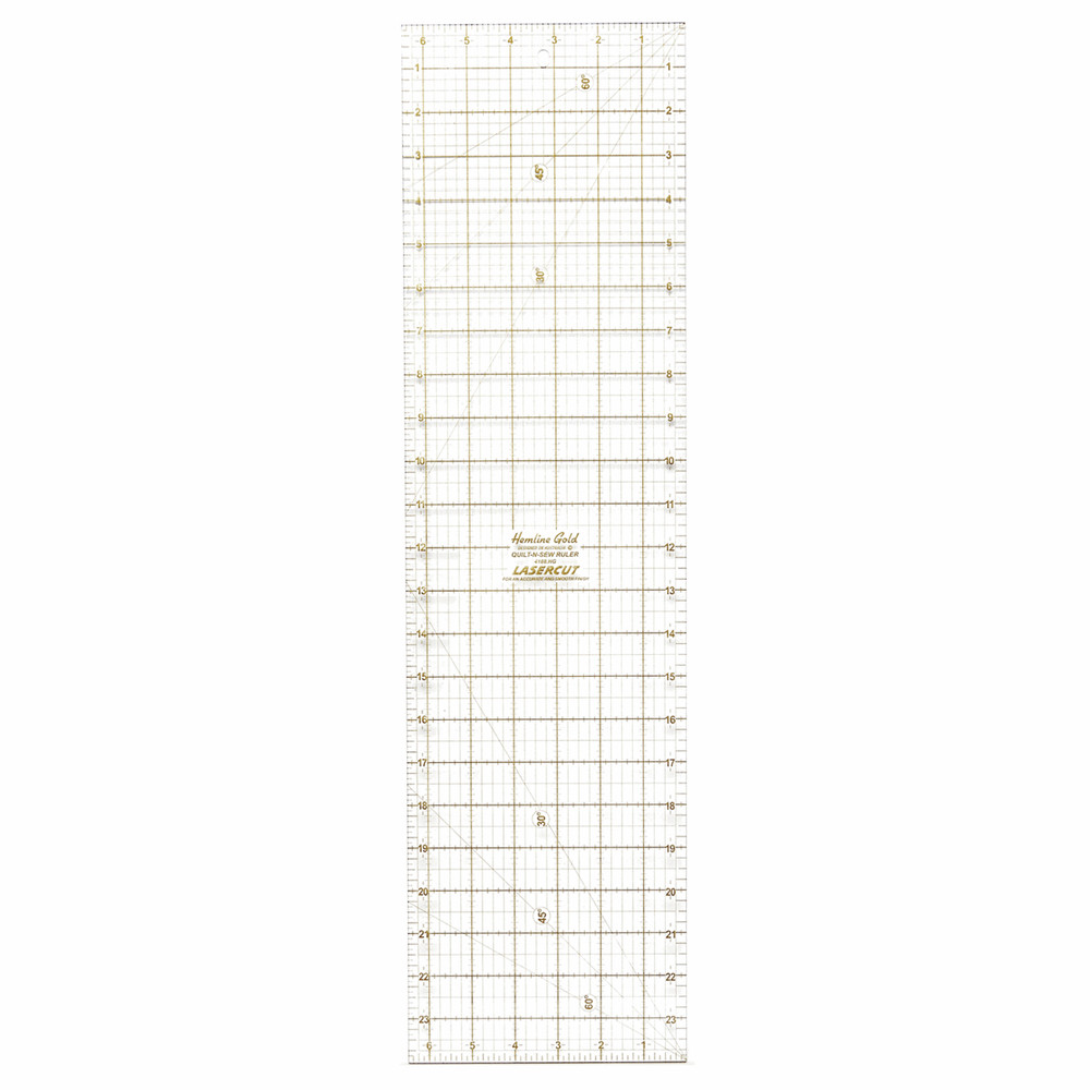 Hemline Gold Rule - Patchwork - 24 x 6