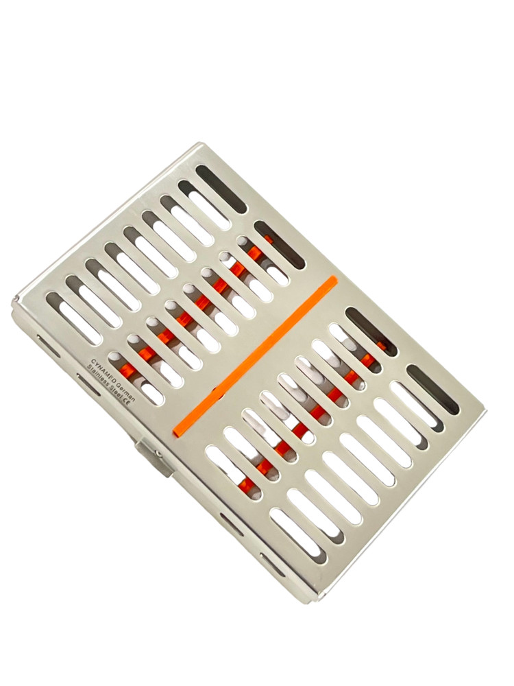 Dental Instruments Sterilization Box for 10 Instruments w/ Silicone Inserts