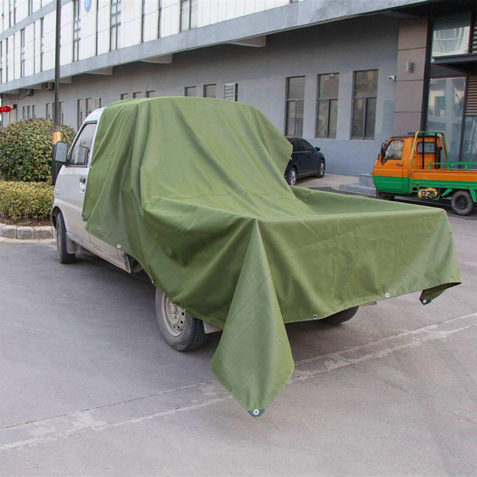Heavy Duty Waterproof Canvas Tarp 16 Oz Cotton Canvas Tarpaulin Cover Tent Green