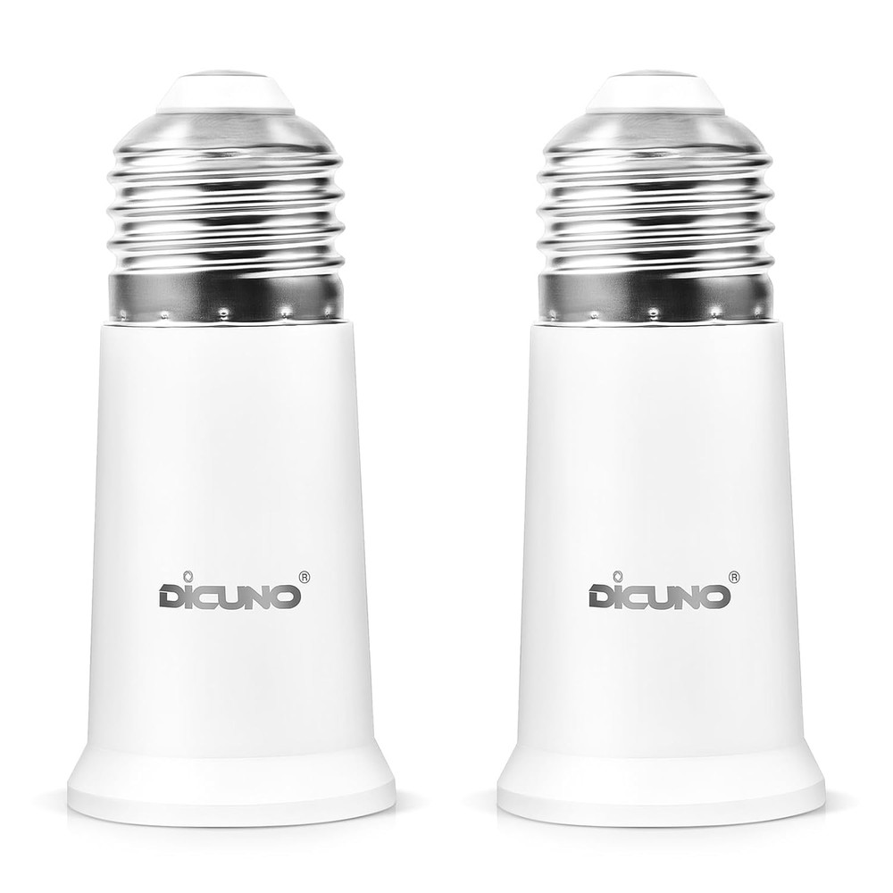 E26 Socket Extender, E26 Standard Medium Base Lamp Bulb Socket Adapter of 5CM/1.