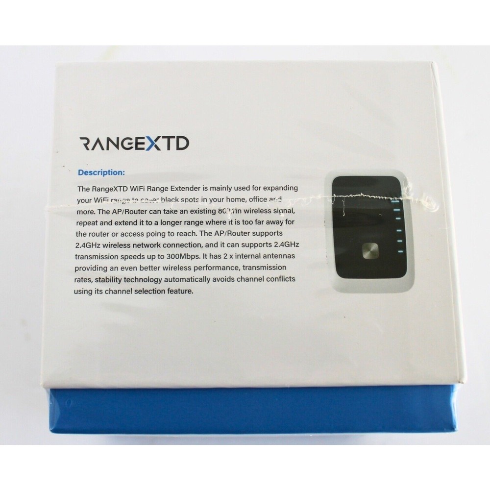 RANGEXTD WiFi Range Extender: Wireless Coverage Speed up to 300Mbps NEW in Box