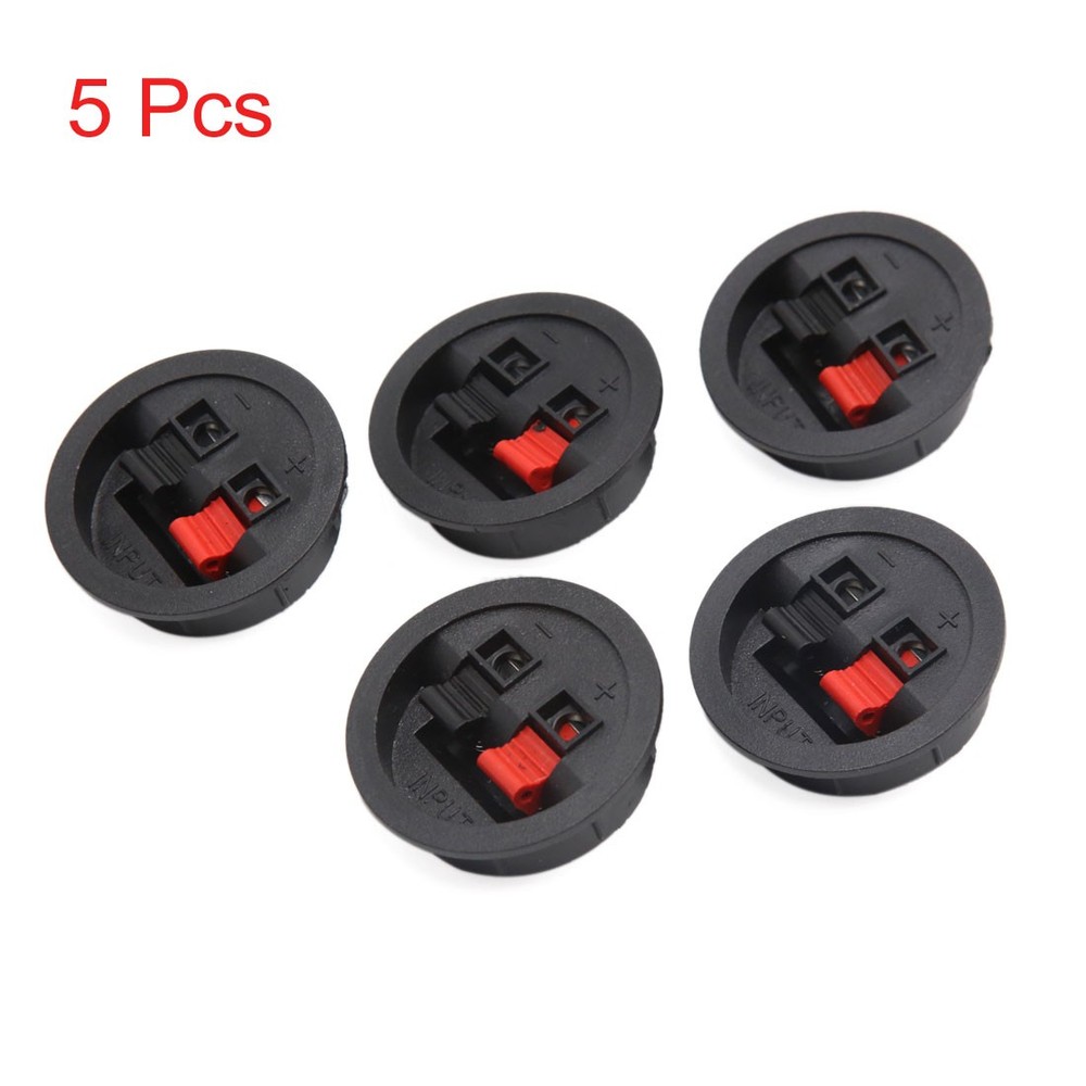5Pcs Audio Speaker Push Spring Clip Binding Post Dual Terminal Connector Board