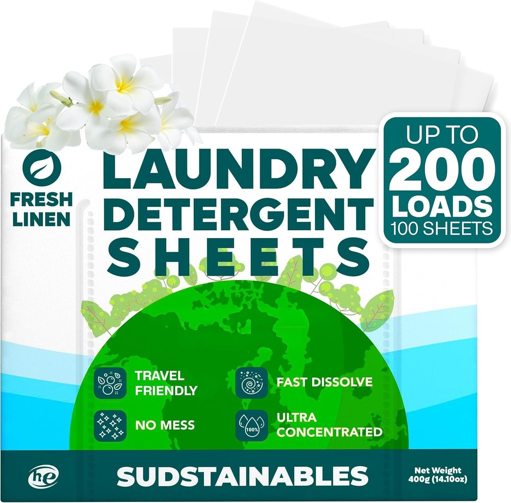 Laundry Deternt Sheets 200 Loads – Dissoable Laundry