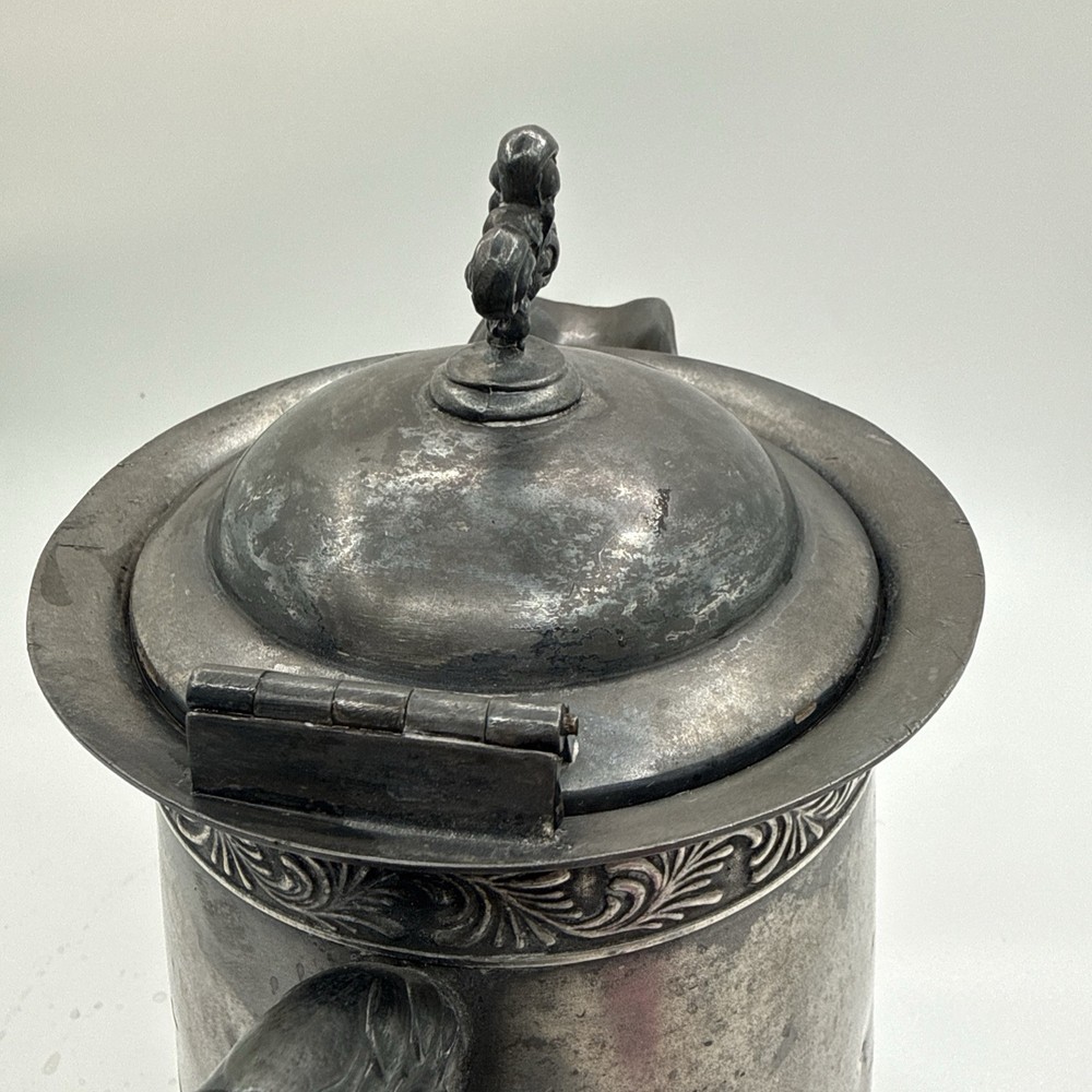 Silver Plate Coffee Pot with Hinged Lid Colonial Silver Company Quadruple Plate