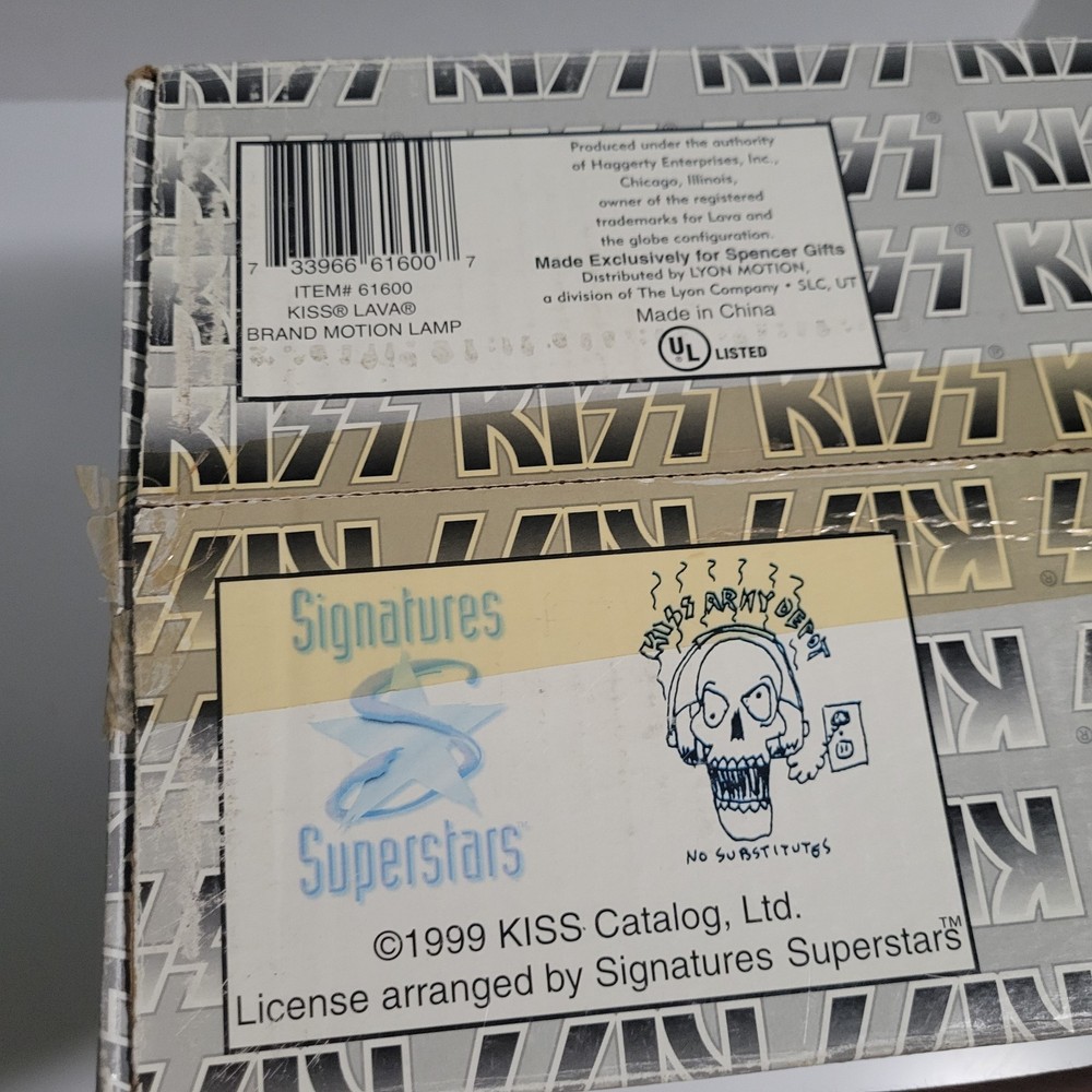 KISS Lava Lamp - 1999 Vintage Rock Band Rare Limited Edition Spencers