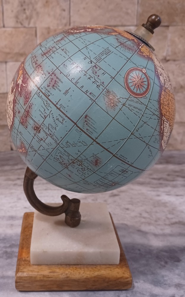 Decorative Tabletop World Globe 8 3/8"