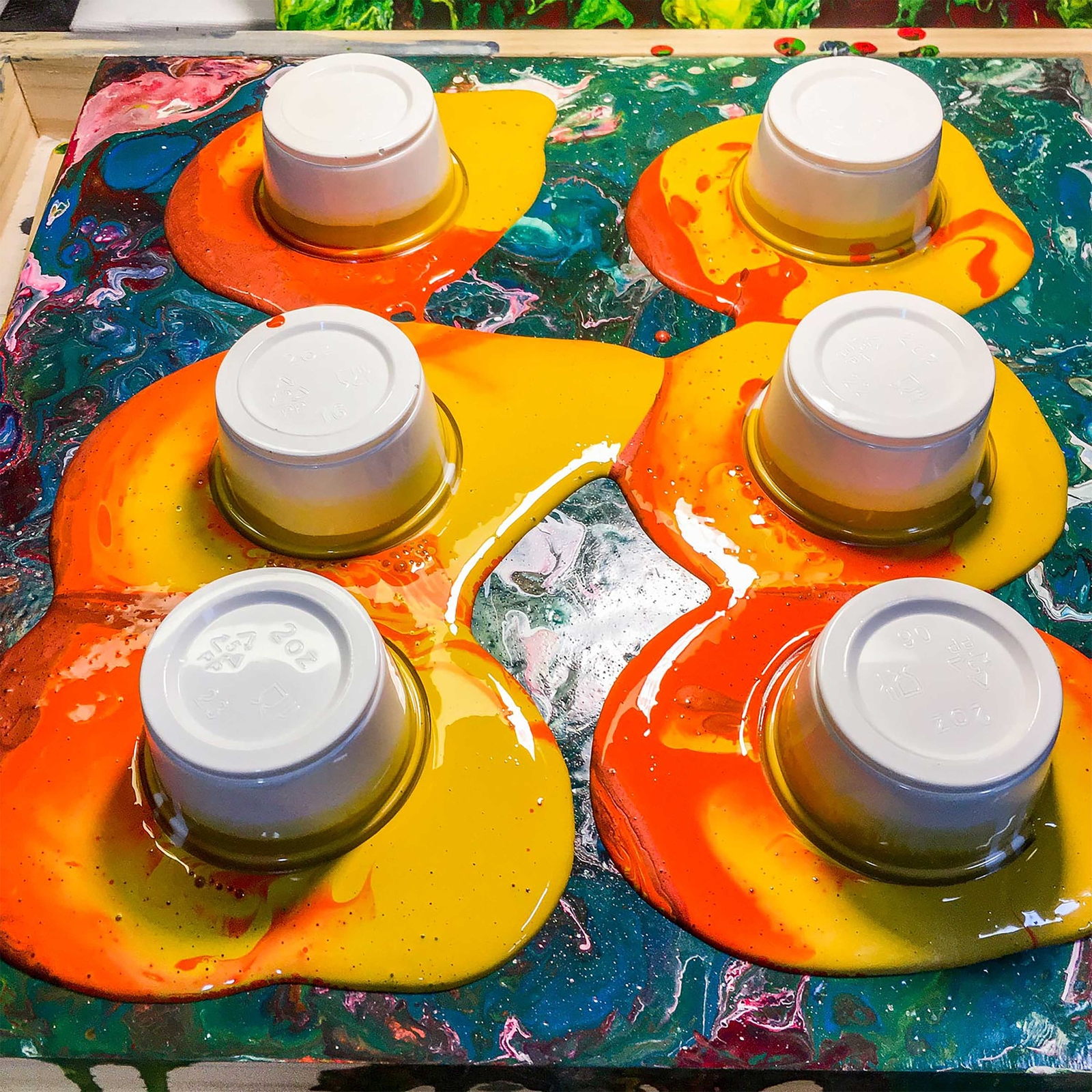 2oz Silicone Pouring Oil 100% Silicone Dramatic Cell Creation in Acrylic Paint