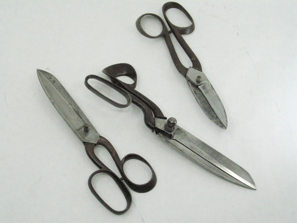 Three fun French Tailor Shears Scissors sold for DISPLAY