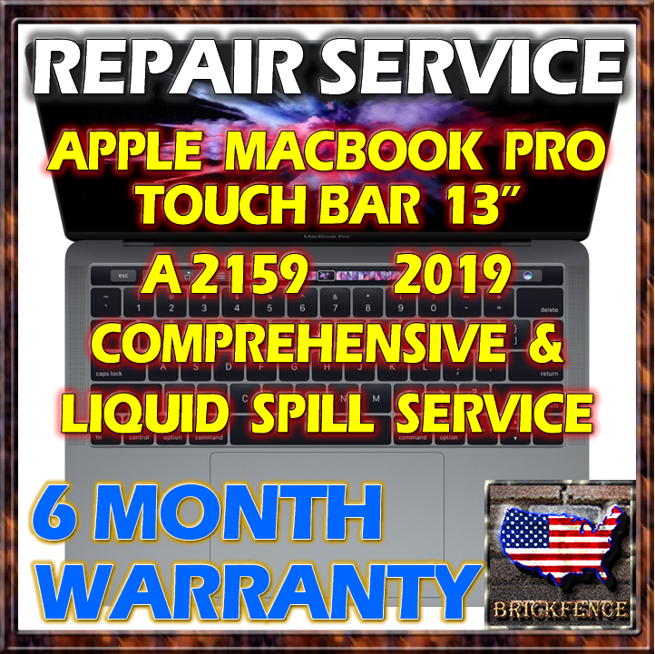 MACBOOK PRO 13" A2159 2019 LAPTOP 820-01598-A LOGIC BOARD REPAIR & LIQUID SPILL