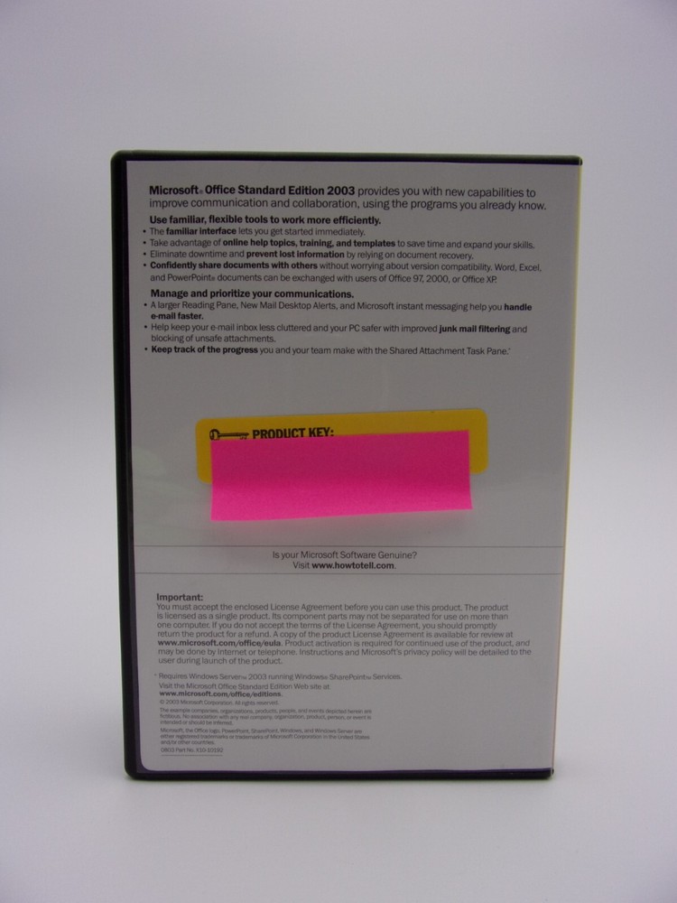 Microsoft Office 2003 Standard Edition Microsoft Corporation