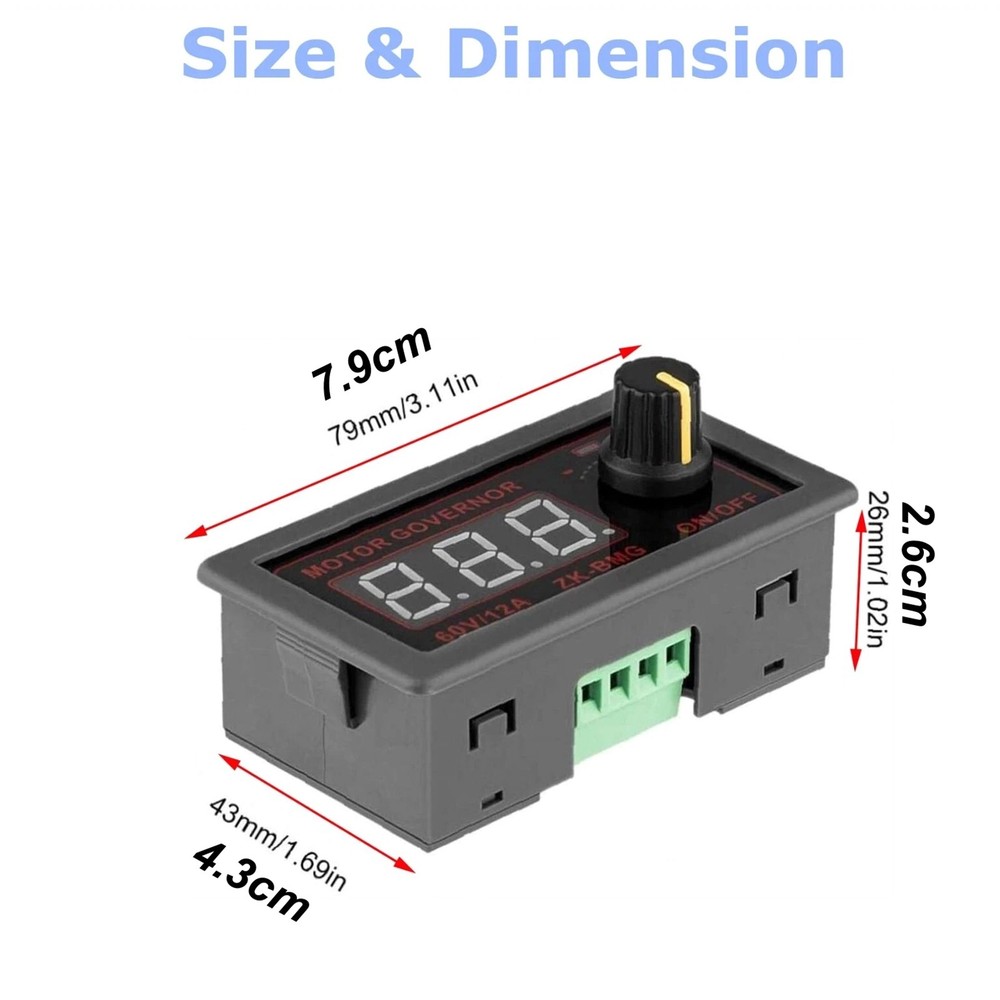 DC 9-60V PWM Speed Controller Unit Digital Encoder Motor Regulation Module