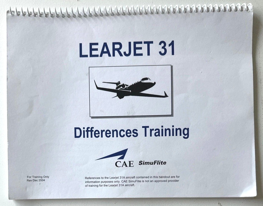 LEARJET 31 Differences Training CAE SimuFlite