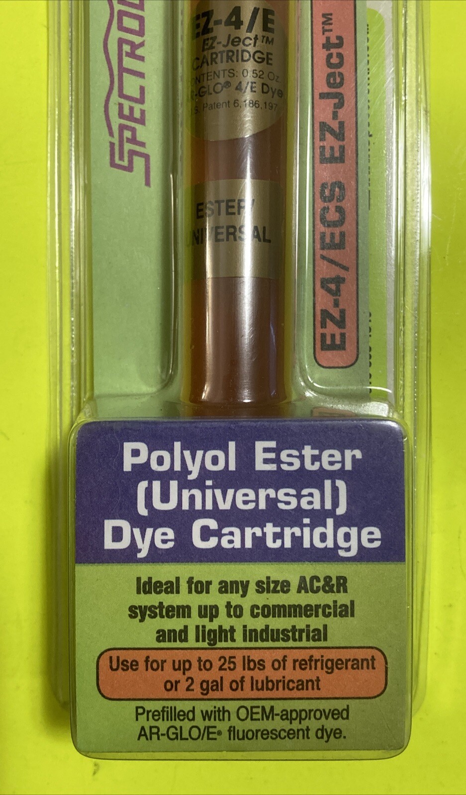 Spectroline EZ-4/ECS Dye Capsule Leak Detector Cartridge 1/2 ounce
