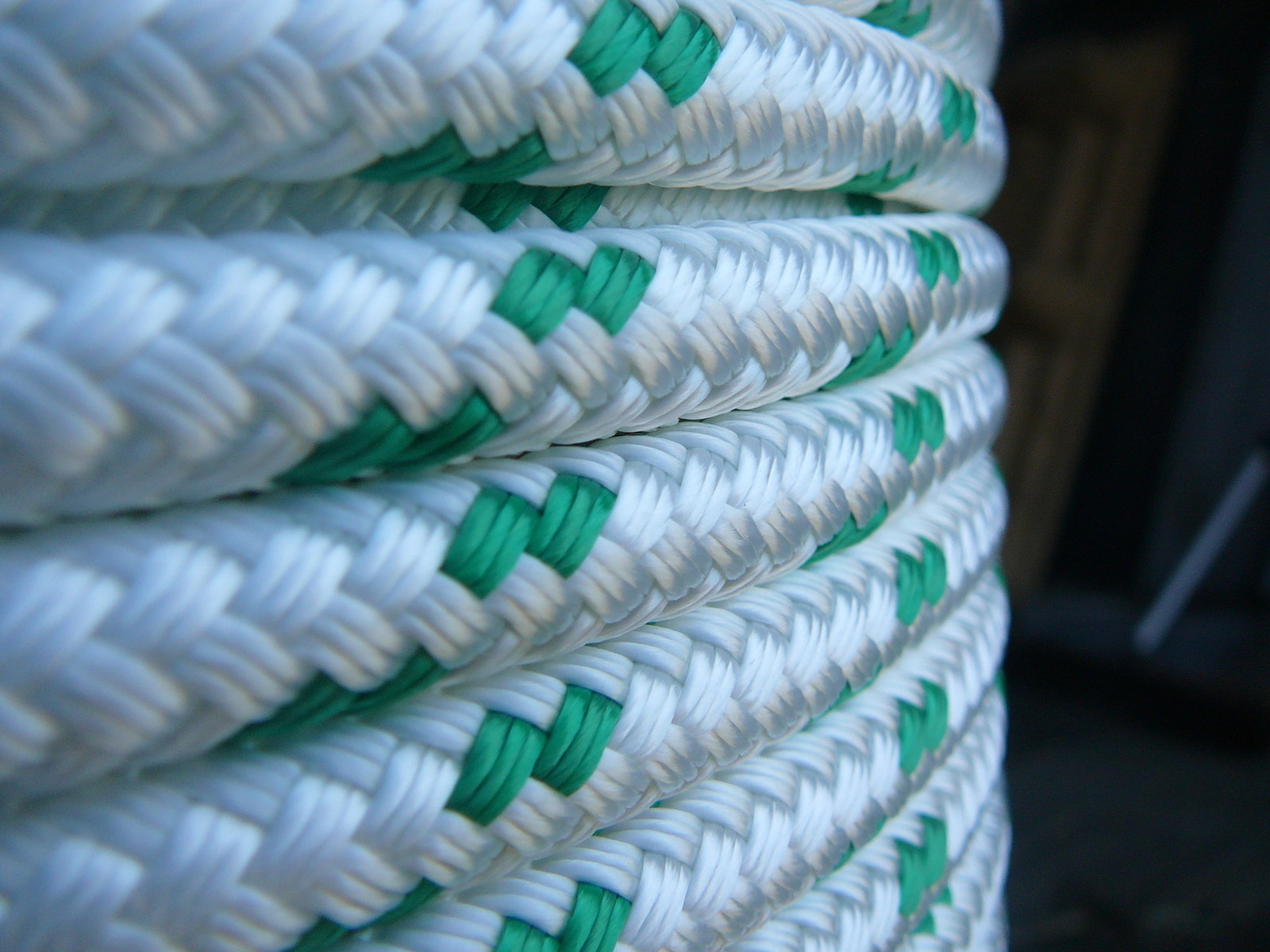 NovaTech XLE Halyard Sheet Line, Dacron Sailboat Rope 7/16" x 100' White/Green