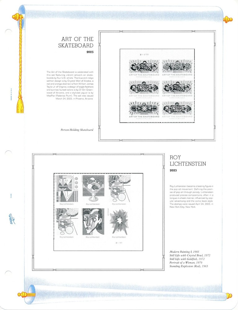 WHITE ACE 2022 UNITED STATES Commemorative Plate Blocks Simplified PB-74s