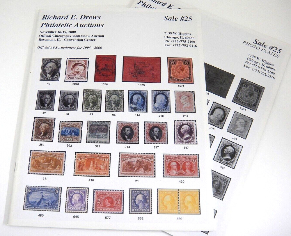 Richard Drews Stamp Auction Catalog 2000 1869s Banknotes Bureaus Columbians