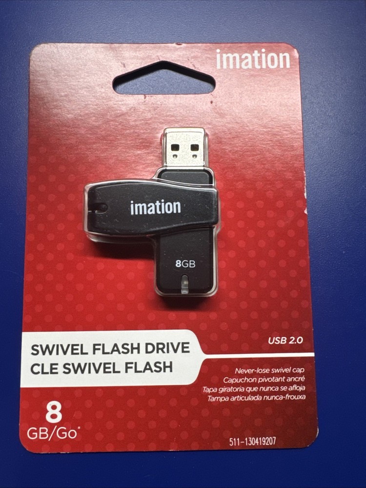 IMATION SWIVEL FLASH DRIVE 8GB/ Go-NEW.