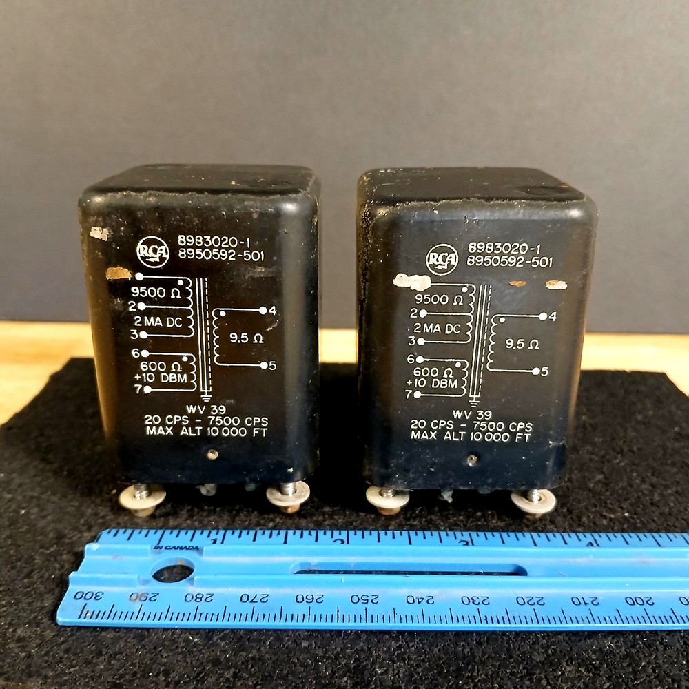 Matching Pair 1950's RCA 8983020-1 Audio Input Transformers Brass Hardware 2"
