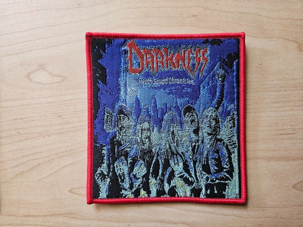 DARKNESS, DEATH SQUAD CHRONICLES, SEW ON RED BORDER WOVEN PATCH