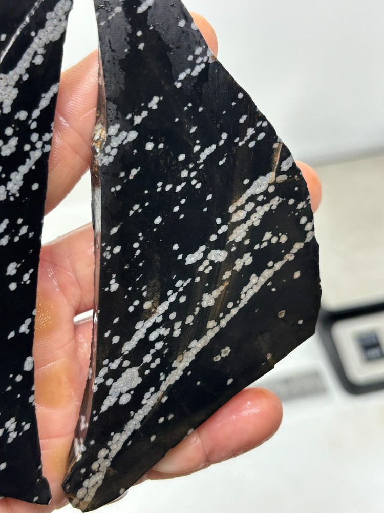Snowflake Obsidian Slabs Lapidary Cabbing Knapping Combo ship avail