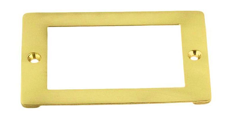 Library Style Card Catalog Label Holder 3" x 2" - Solid Cast Polished Brass D