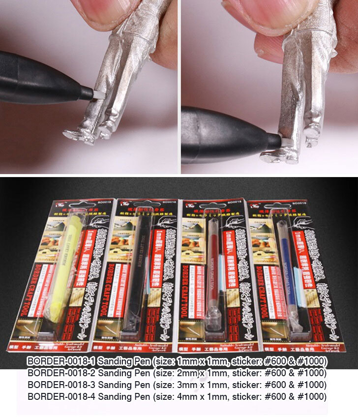 Border Sanding Pen (size: 2mm x 1mm, sticker: #600 & #1000)