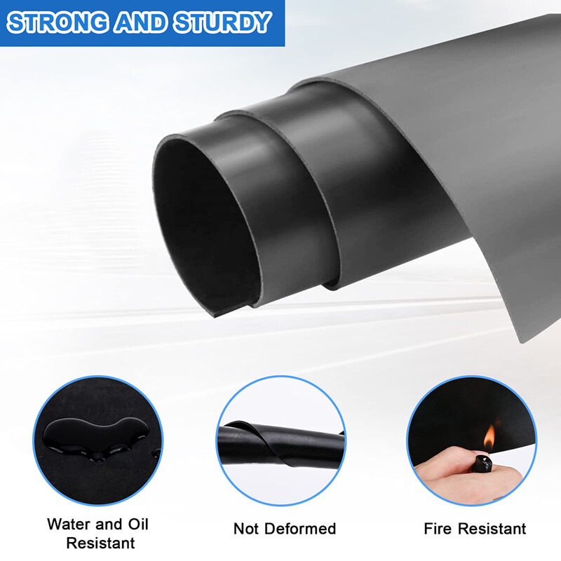 Solid Black Neoprene Rubber Gasket Sheet / Solid Black Smooth 1mm - 3mm Thick