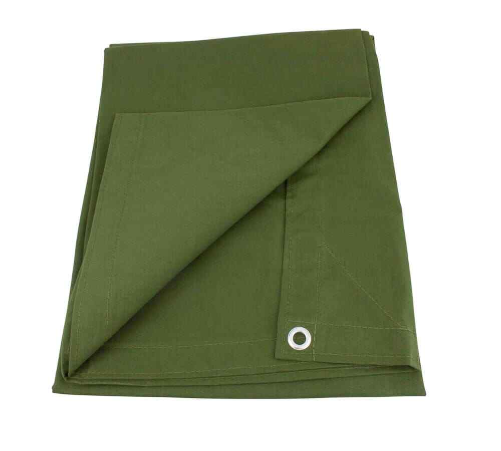 (2 Pack) 12' x 24' Canvas Tarp - Green