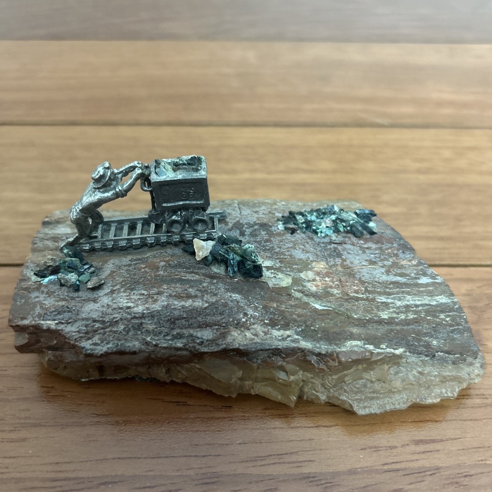 Gem Mining Pewter Paperweight
