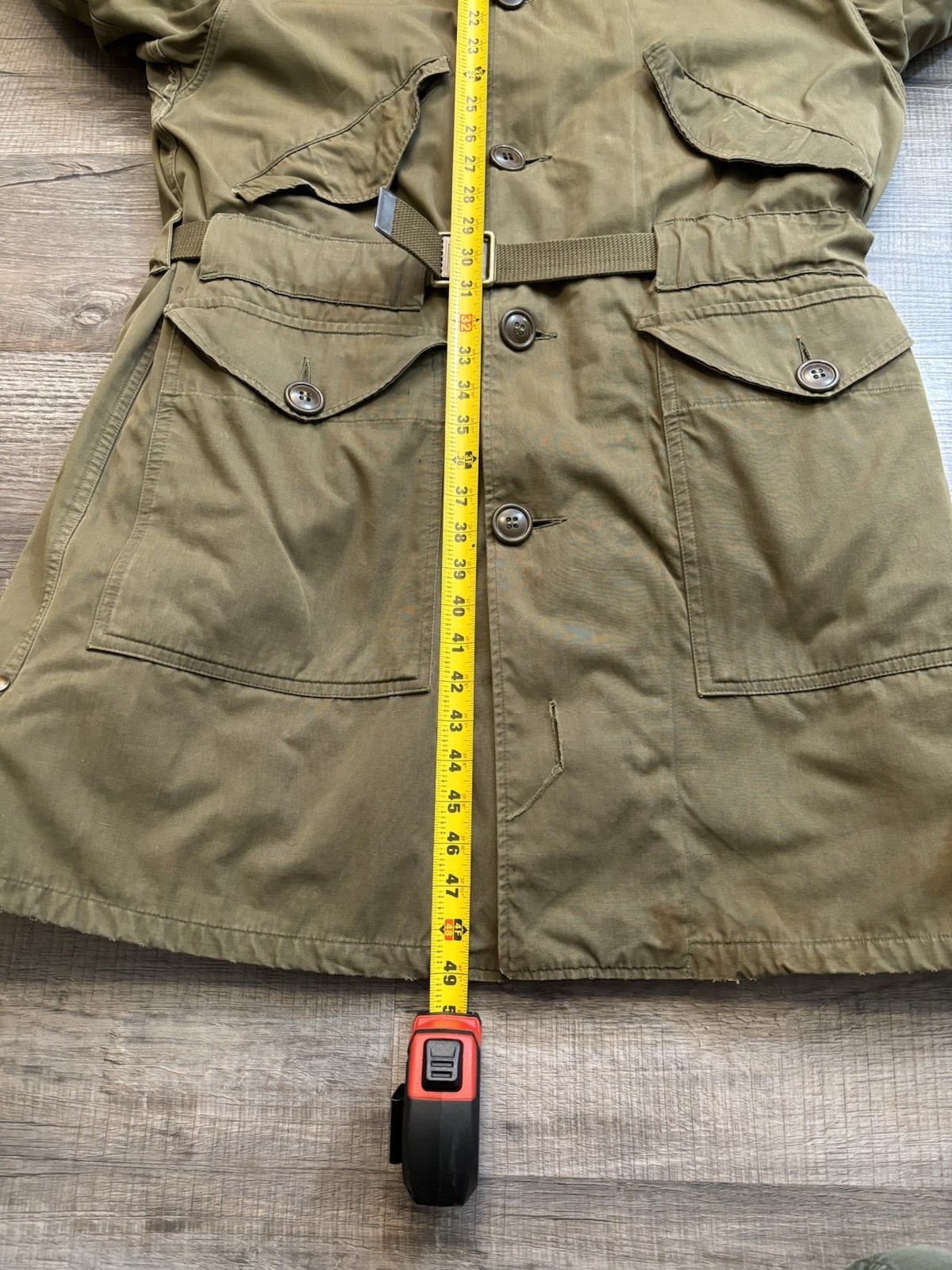 VTG M1947 US Military Parka Med W/ Liner Korean War Salty Army USMC