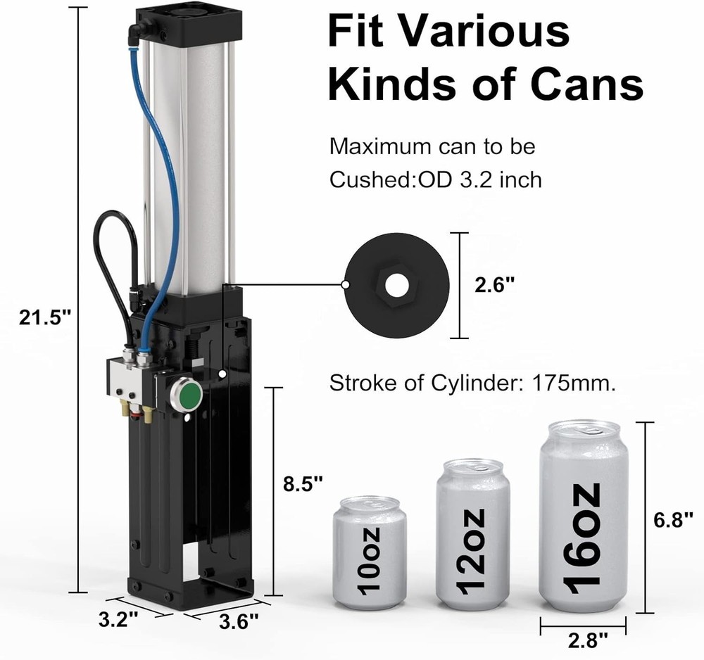 Durable Metal Can Crusher, Manual Operation