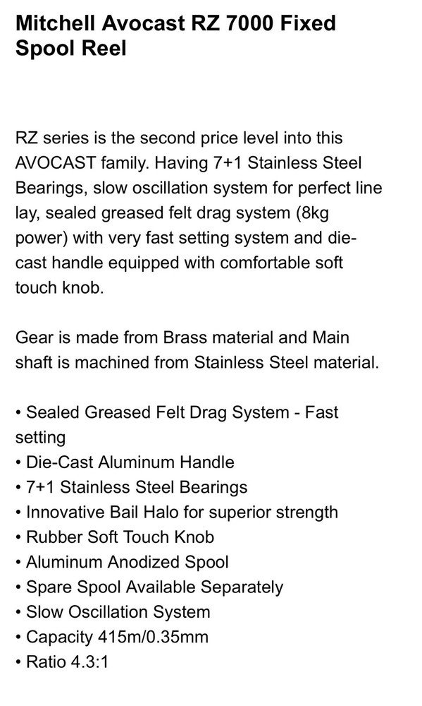 Mitchell Avocast RZ 7000