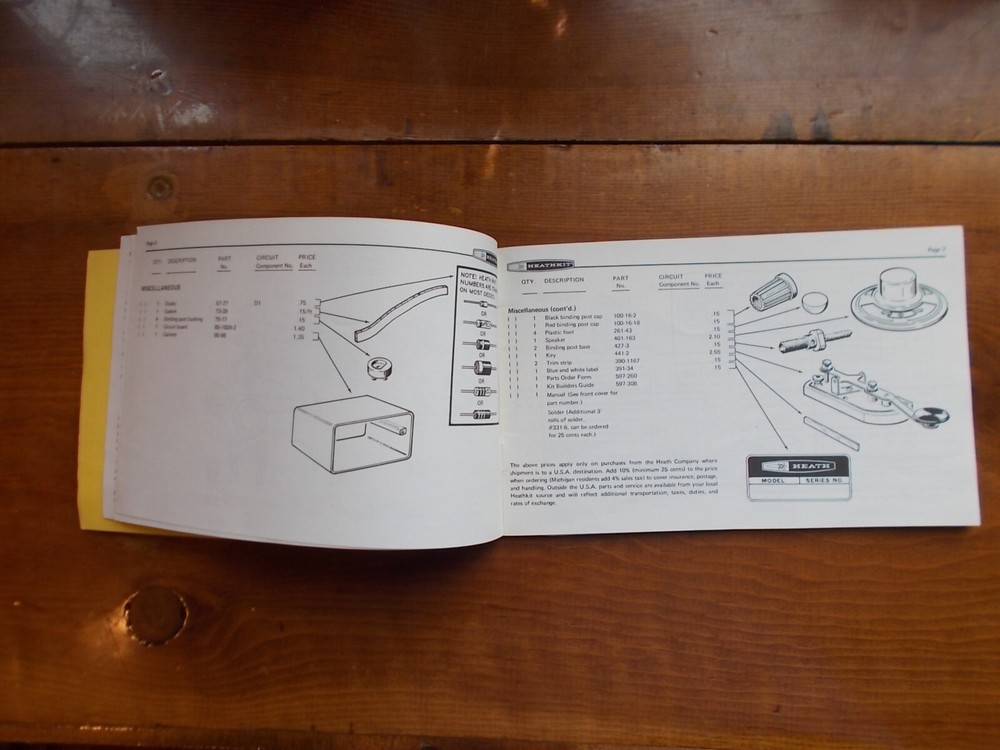 HEATHKIT MANUAL Code Oscillator -model HD-1416 original manual 1-595-1732-02