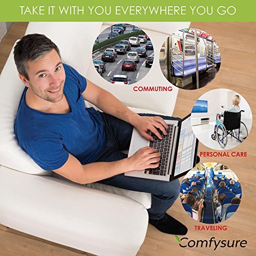 TravelMate Extra Large Memory Foam Seat Cushion Perfect for Office Chair -Velvet