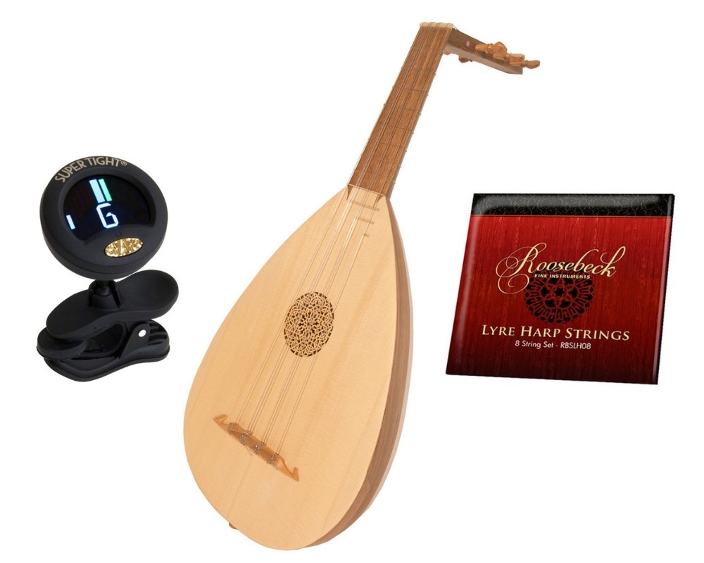 Roosebeck Tenor Lute-Kulele Ukulele Walnut + Tuner + String Set